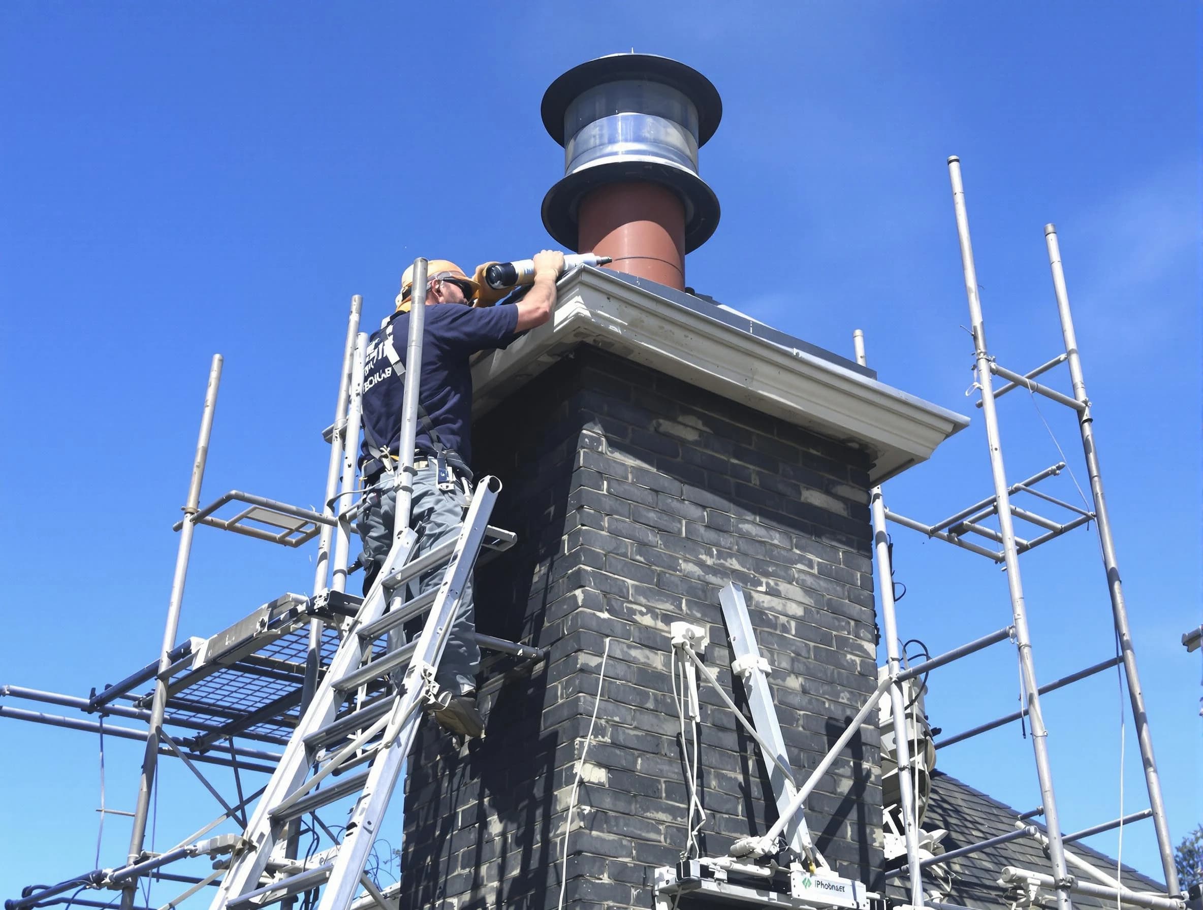 Sturdy chimney crown finished by Hampton Chimney Sweep in Hampton, GA