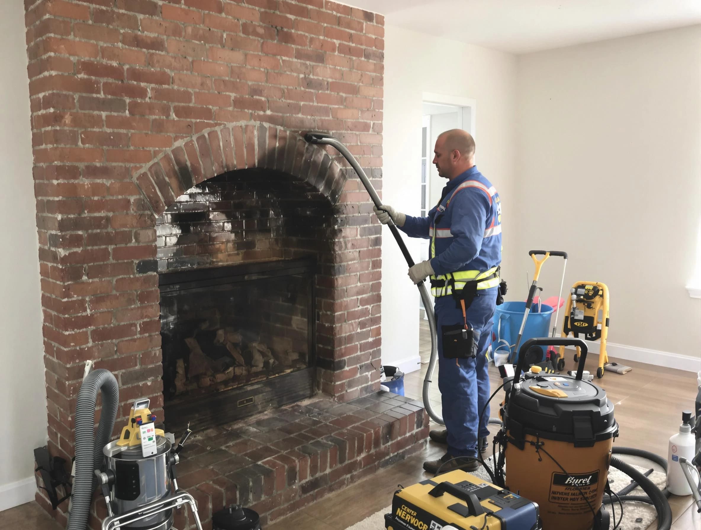 Hampton Chimney Sweep expert performing detailed chimney sweep in Hampton, GA