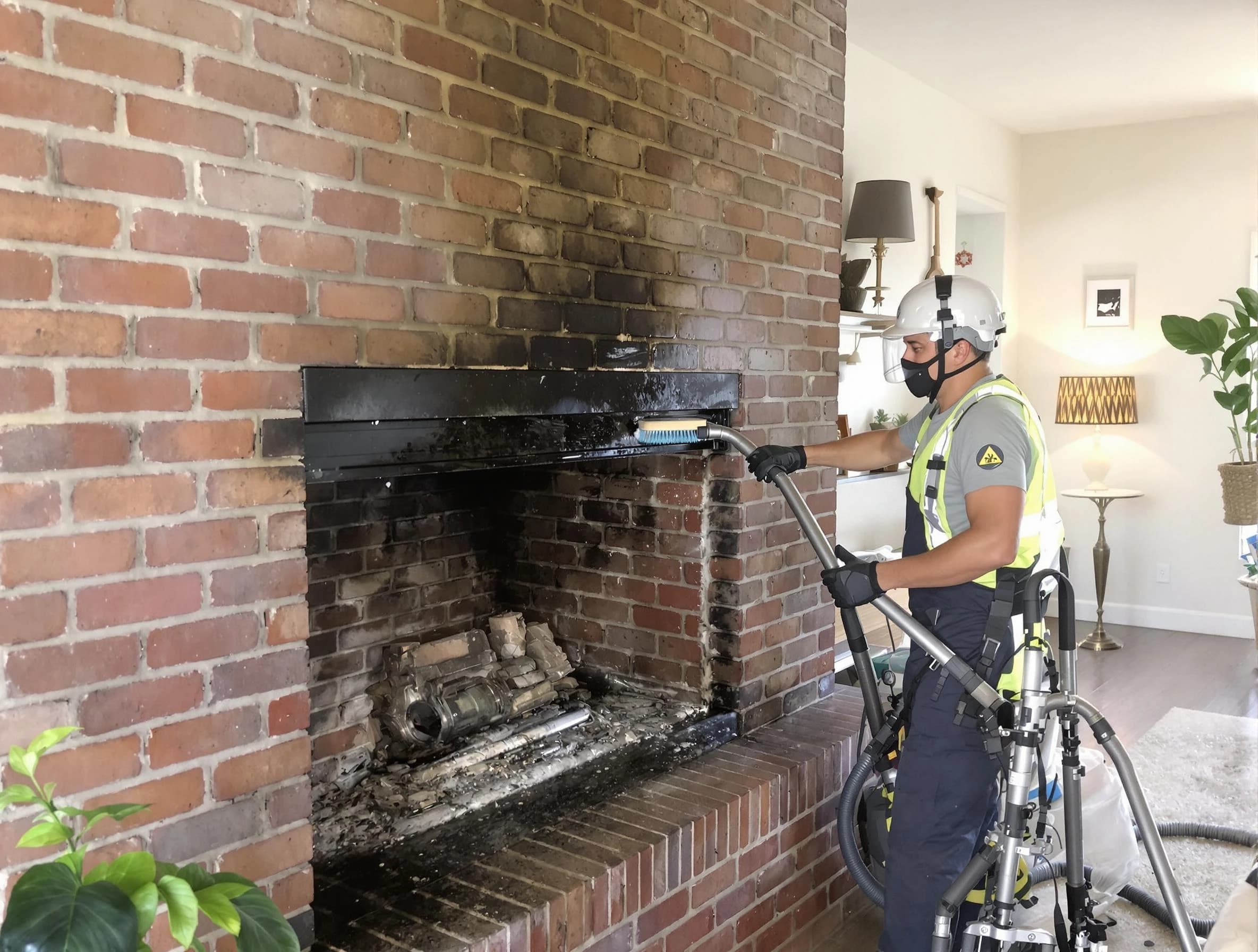Hampton Chimney Sweep providing fireplace cleaning services in Hampton, GA