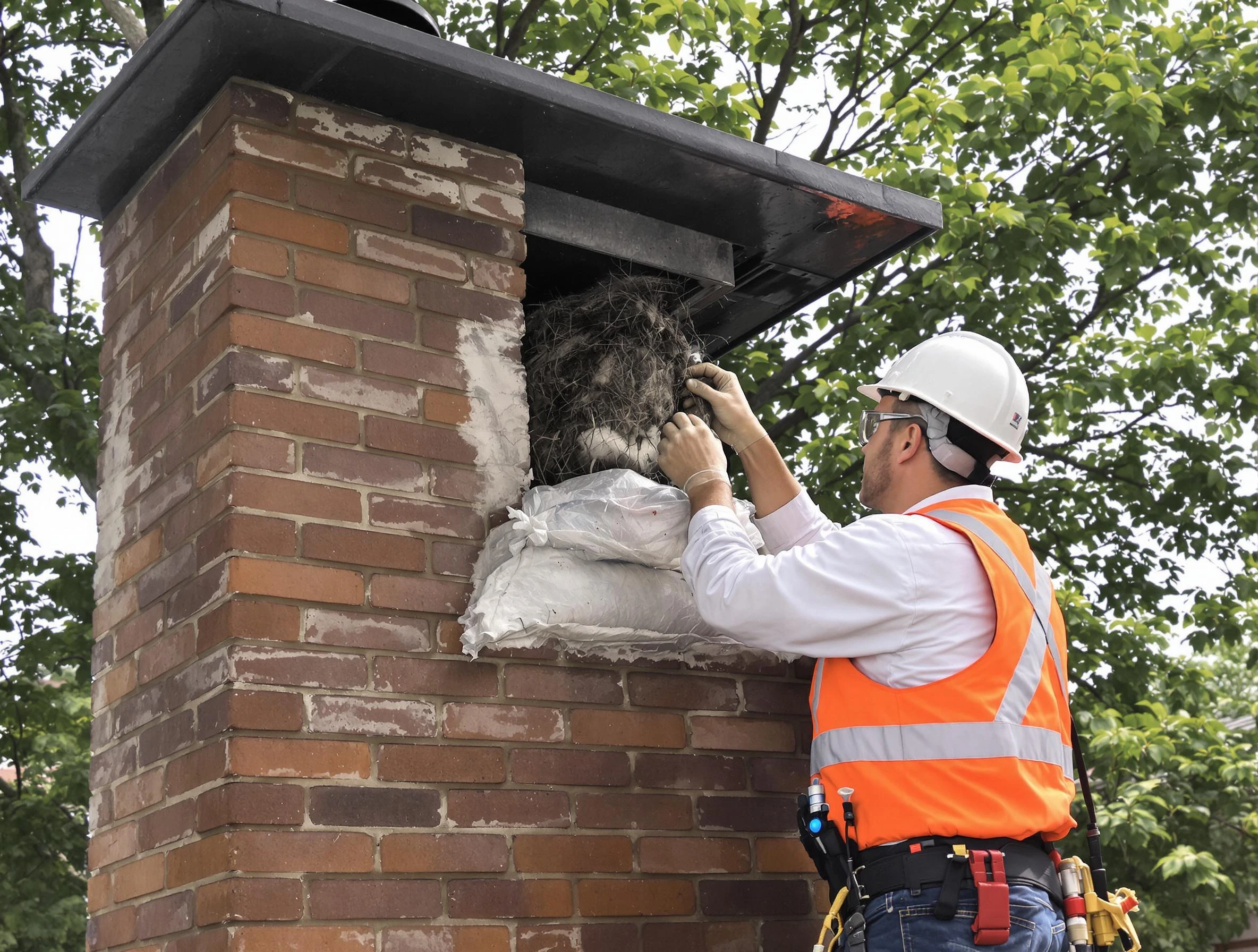 Humane removal of debris and animals by Hampton Chimney Sweep in Hampton, GA