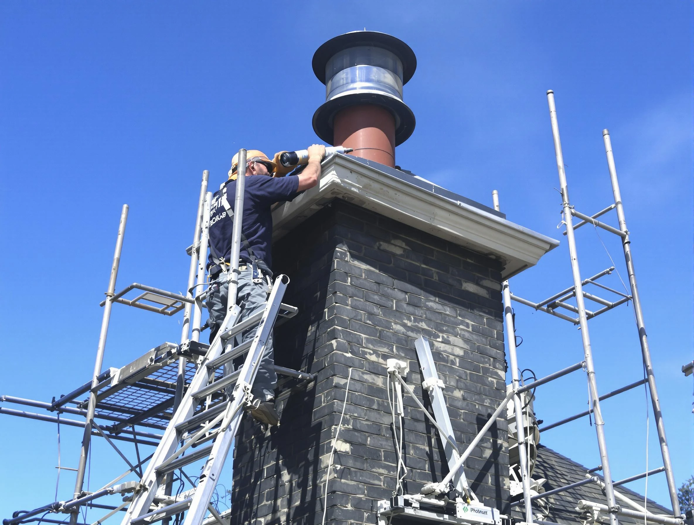 Sturdy chimney crown finished by Hampton Chimney Sweep in Hampton, GA