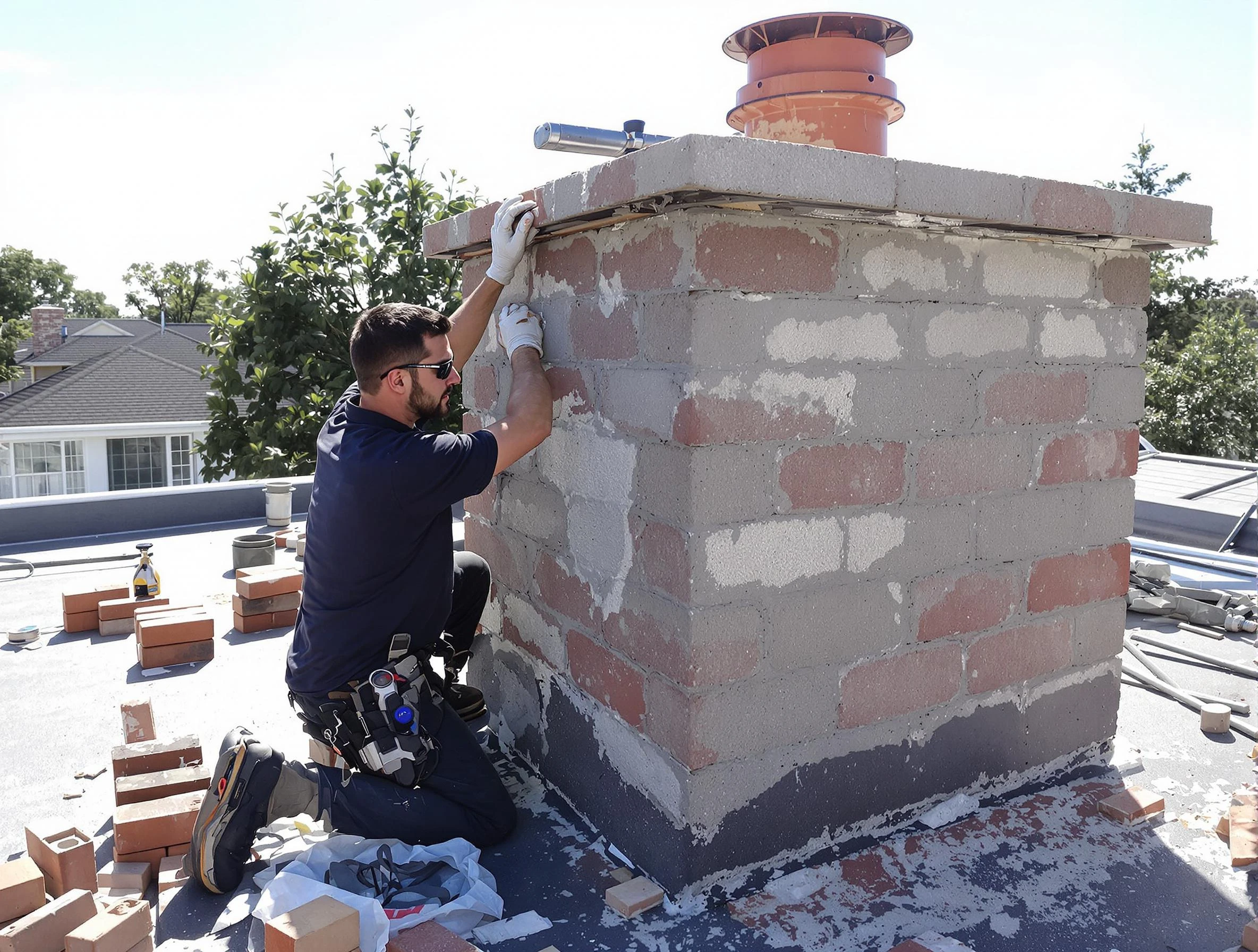 Advanced chimney repair process by Hampton Chimney Sweep in Hampton, GA