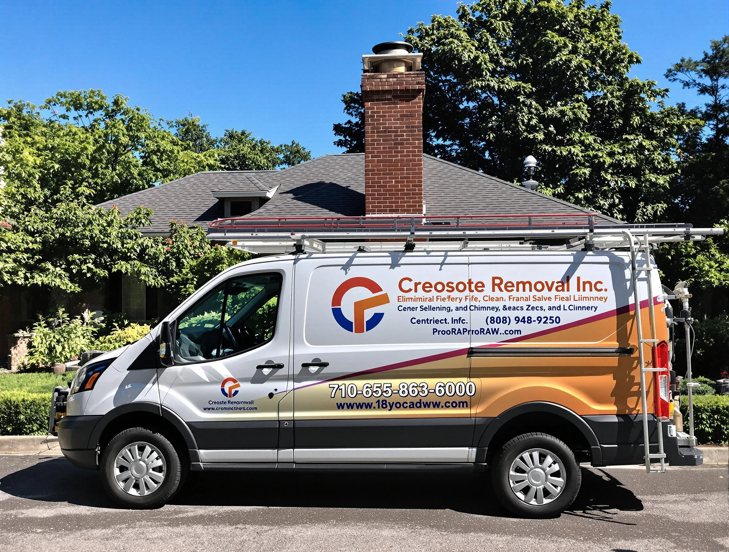 Hampton Chimney Sweep technician removing creosote safely in Hampton, GA